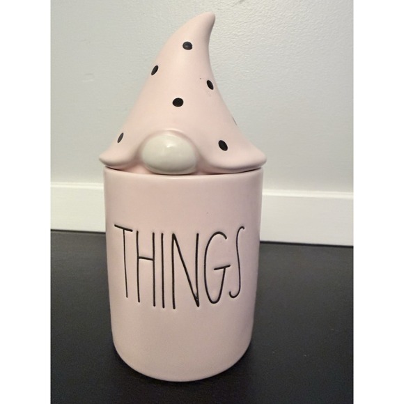 Rae Dunn Other - Rae Dunn Pink Gnome Things Container‎